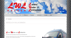 Desktop Screenshot of lorenz-werbetechnik.de
